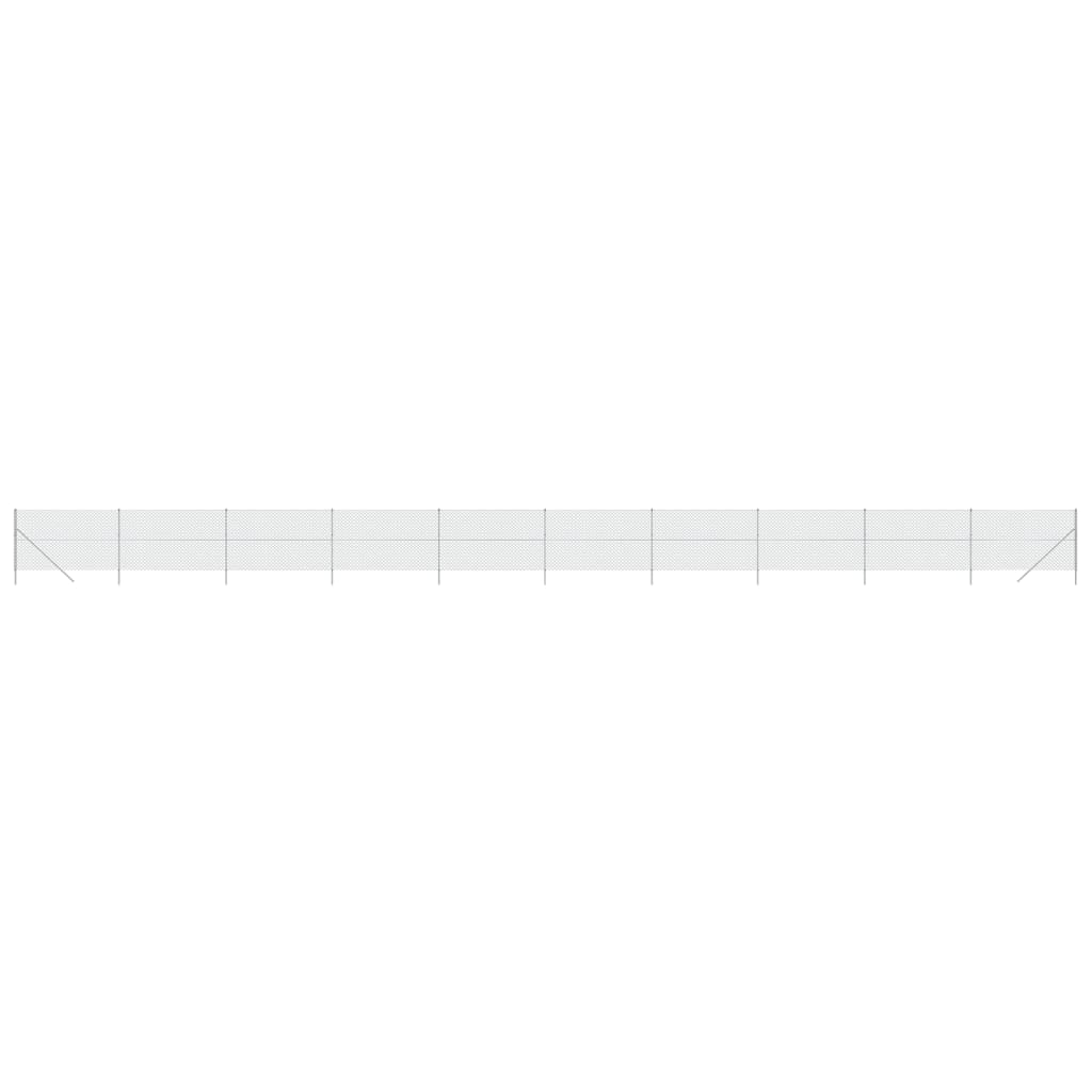 VidaXL Clôture grillagée 2,2x25 m couleur argent