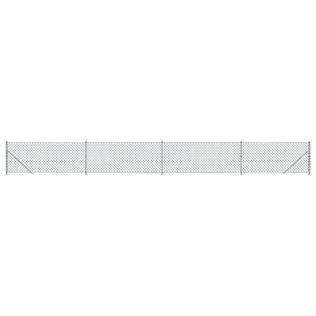 Clôture grillagée Vidaxl avec bride 1x10 m couleur argent