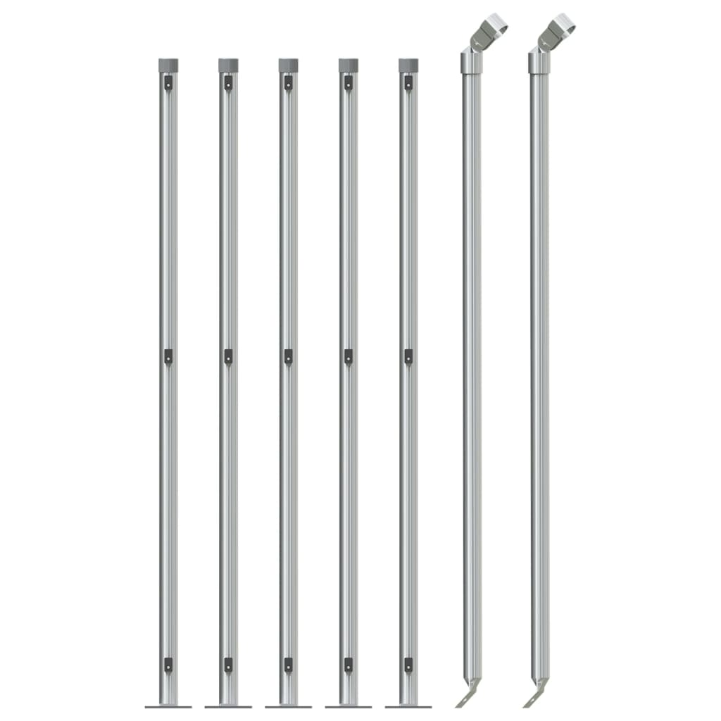 Clôture grillagée Vidaxl avec bride 1x10 m couleur argent