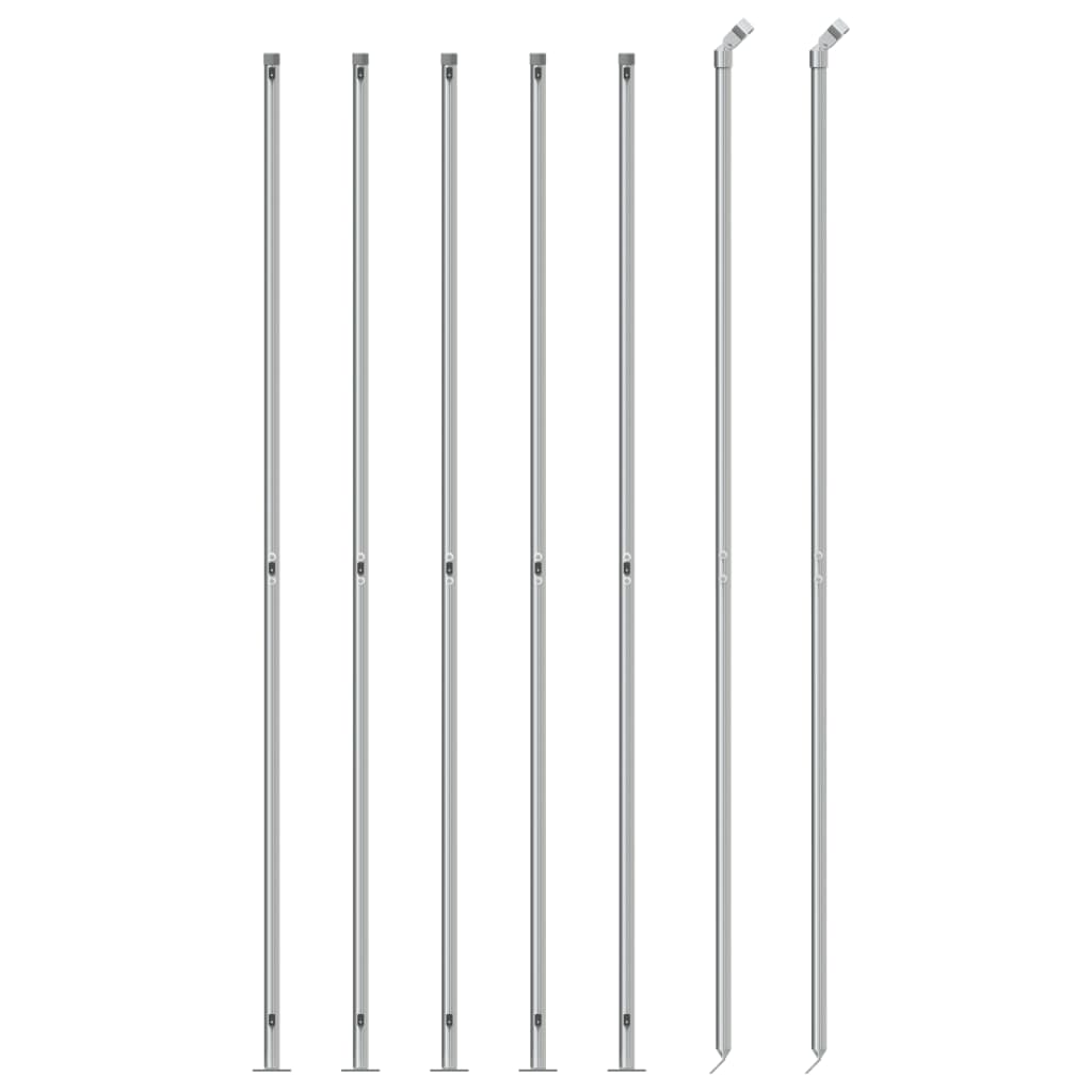 Clôture grillagée Vidaxl avec bride 2x10 m couleur argent