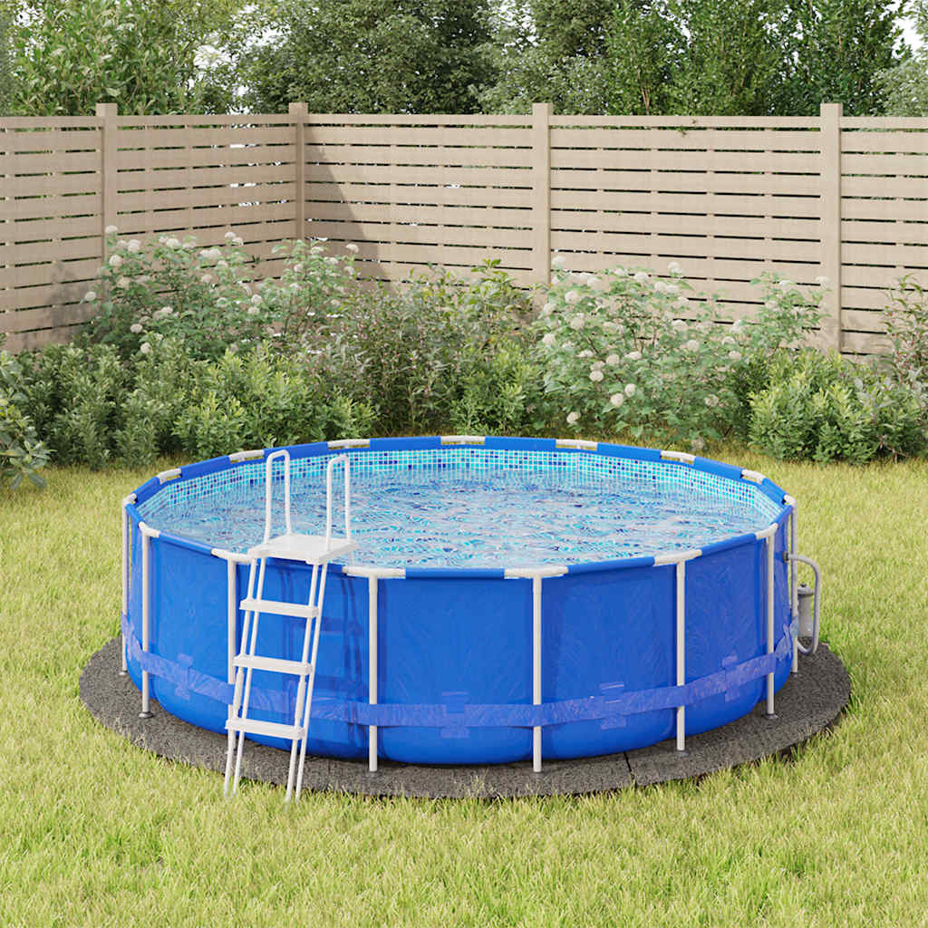 Vidaxx tapis de sol de piscine ø366 cm géotextile polyester gris clair