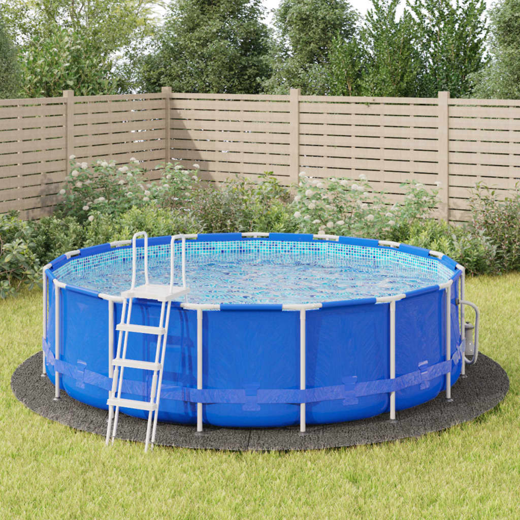 Vidaxx tapis de sol de piscine ø500 cm géotextile polyester gris clair