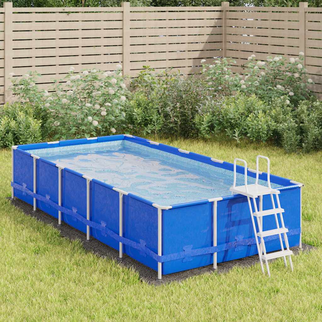 Vidaxx tapis de sol de piscine 420x220 cm géotextile polyester gris clair