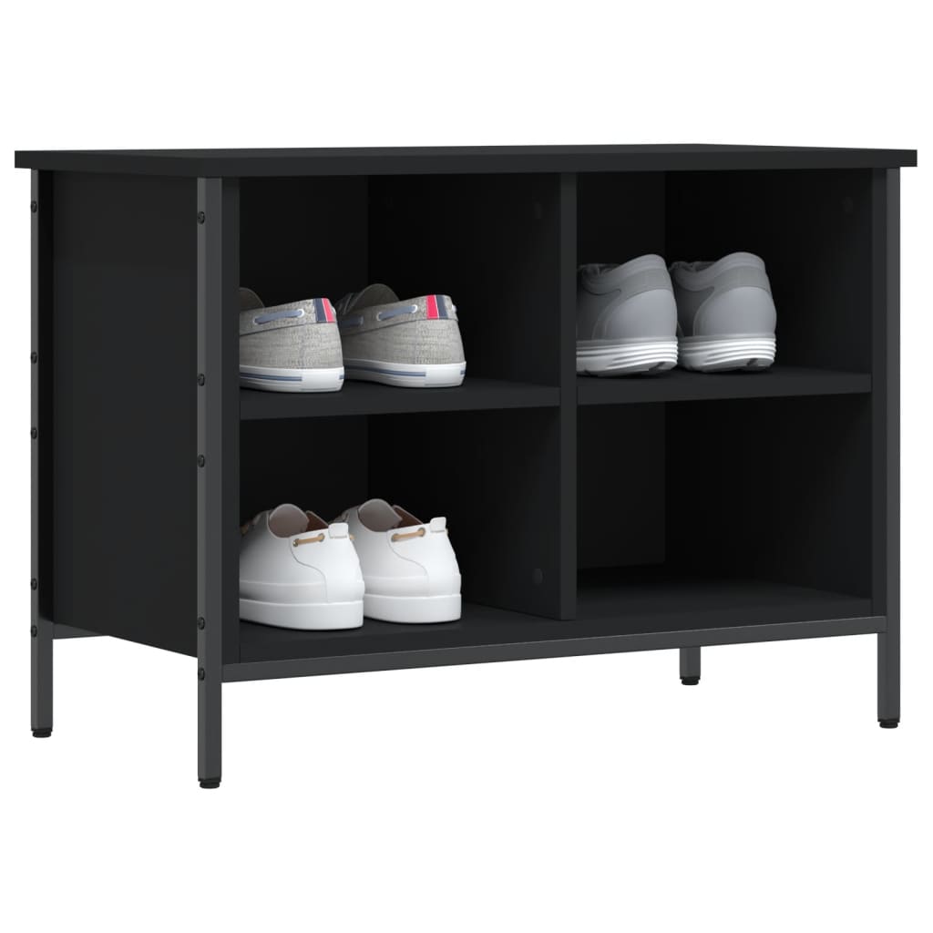 Vidaxx armoire à chaussures 69x35x50 cm bois fini noir
