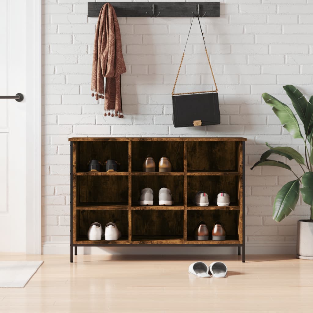 Vidaxx armoire à chaussures 100x35x70 cm bois traité, chêne fumé