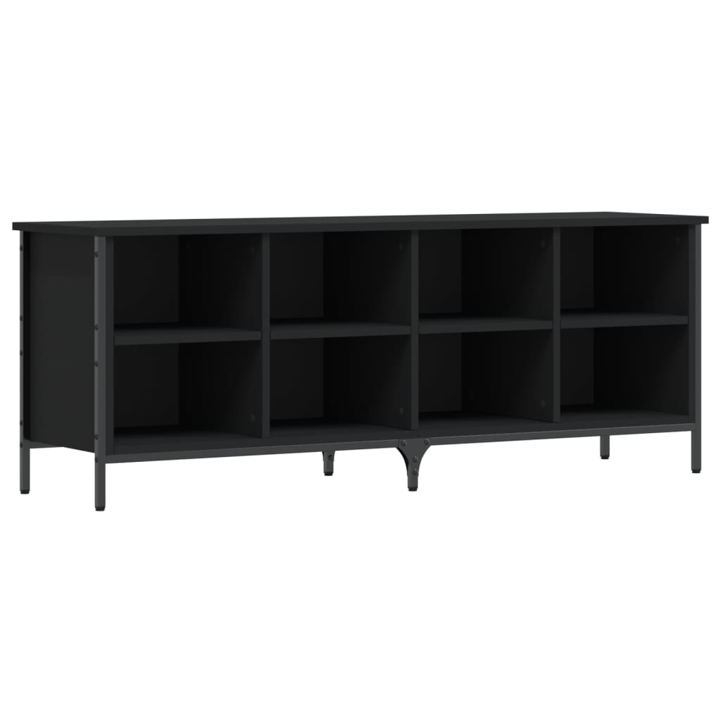 VidaXL Armoire à chaussures 131x35x50 cm bois fini noir