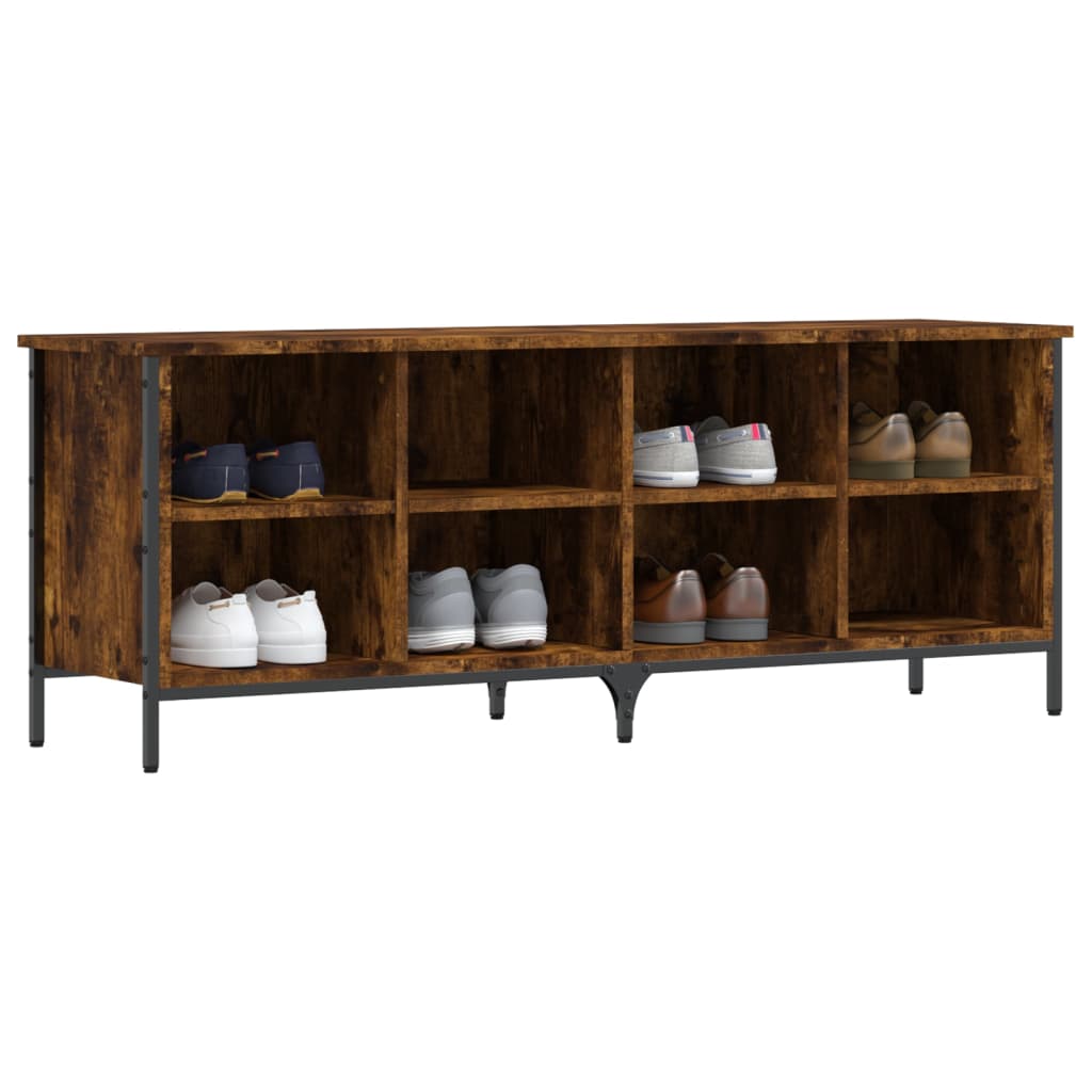 Vidaxx meuble à chaussures 131x35x50 cm bois d'ingénierie, chêne fumé