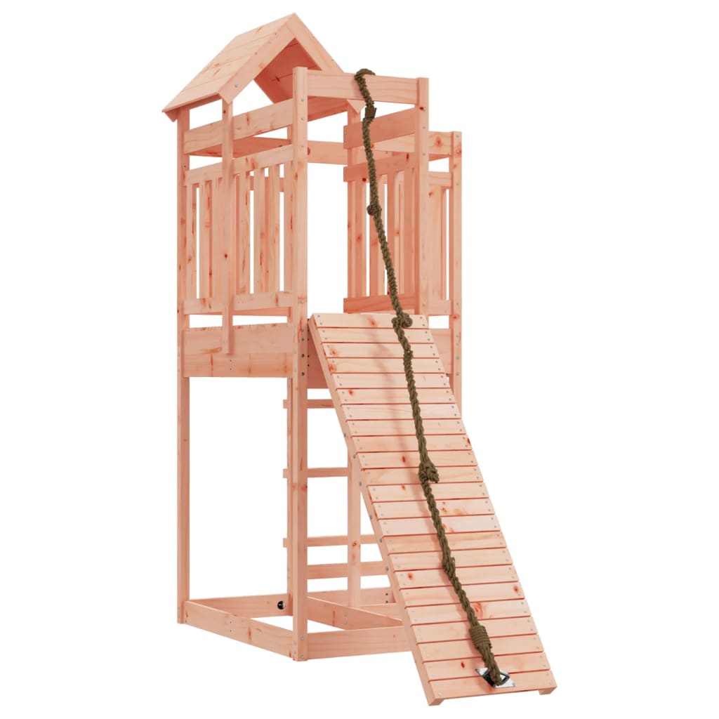 VidaXL Playhouse avec mur d'escalade en bois de Douglas massif