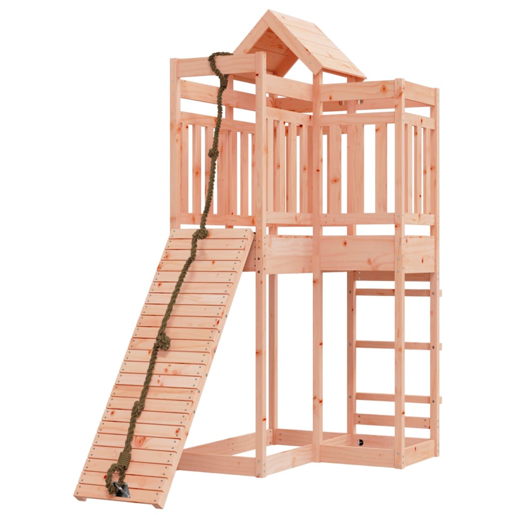 VidaXL Playhouse avec mur d'escalade en bois de Douglas massif