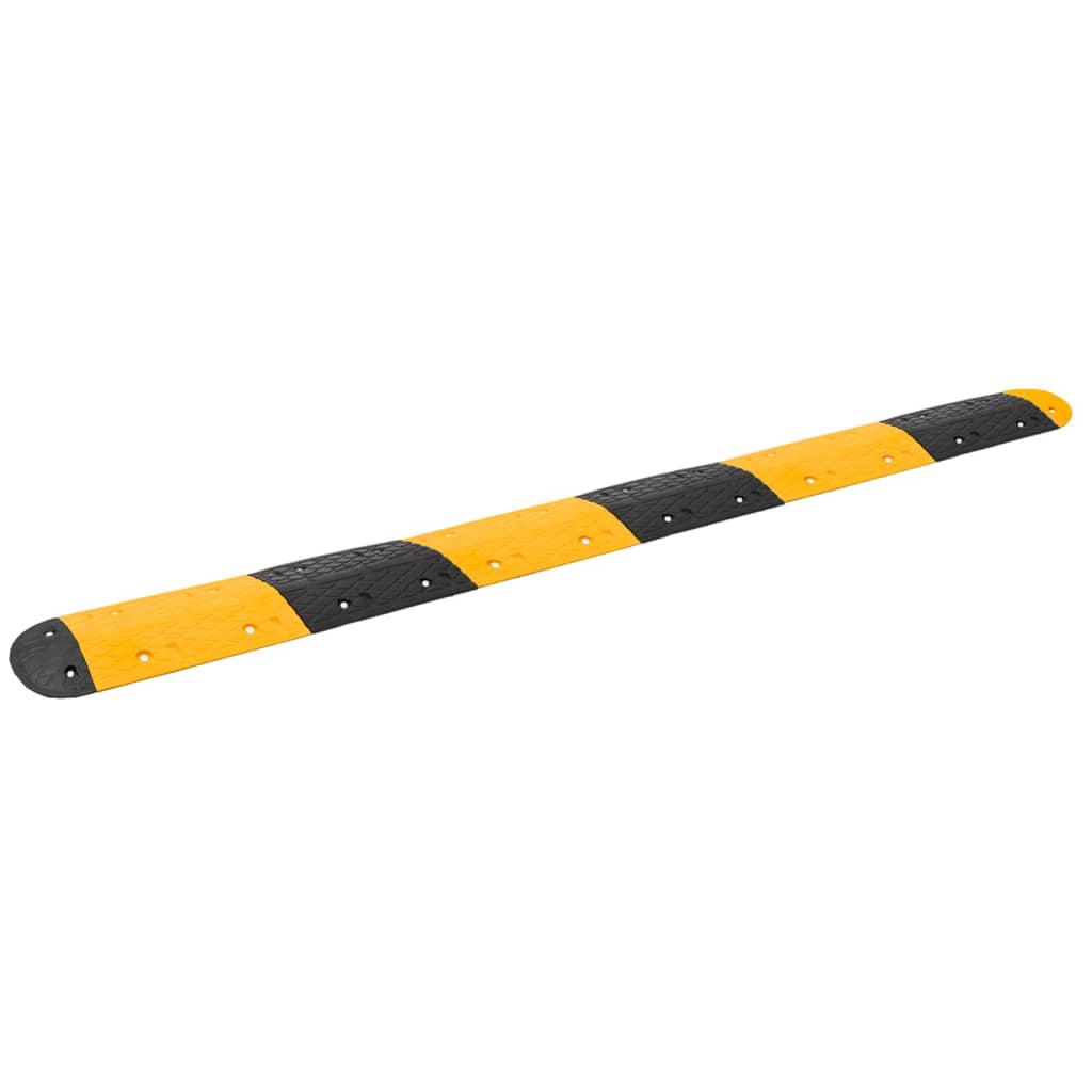 VidaXL Ralentisseur 323x32,5x4 cm caoutchouc jaune et noir