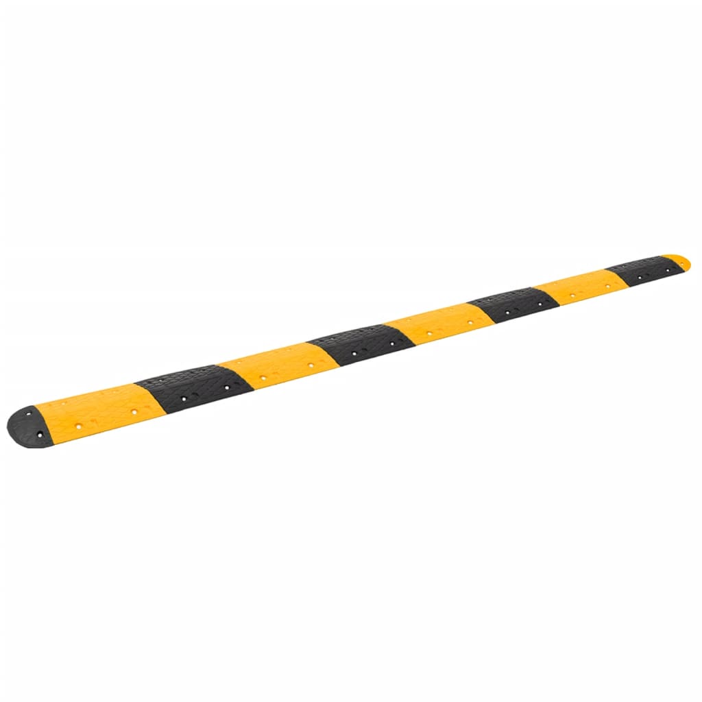 VidaXL Ralentisseur 420x32,5x4 cm caoutchouc jaune et noir