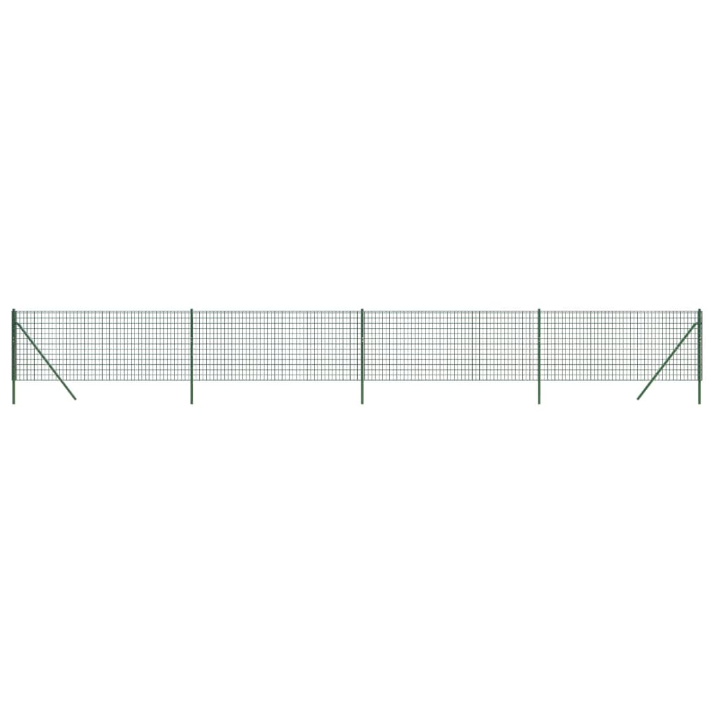 Vidaxxl clôture grillagée 0,8x10 m acier galvanisé vert