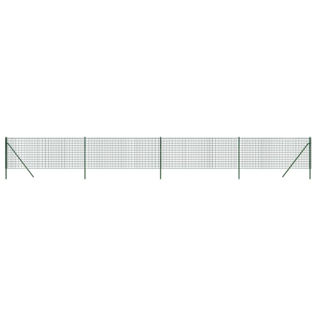 VidaXL Clôture grillagée 1,1x10 m acier galvanisé vert
