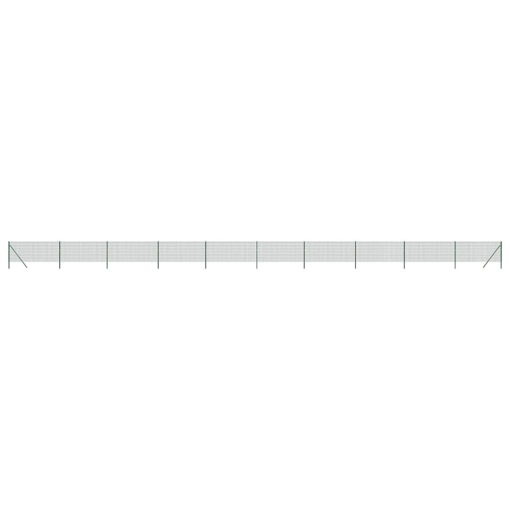 Vidaxxl clôture grillagée 1x25 m acier galvanisé vert