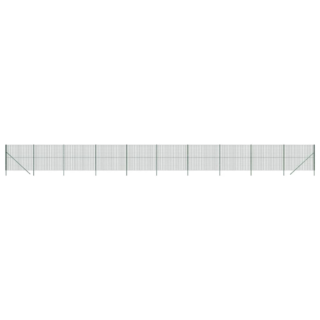 VidaXL Clôture grillagée 1,6x25 m acier galvanisé vert