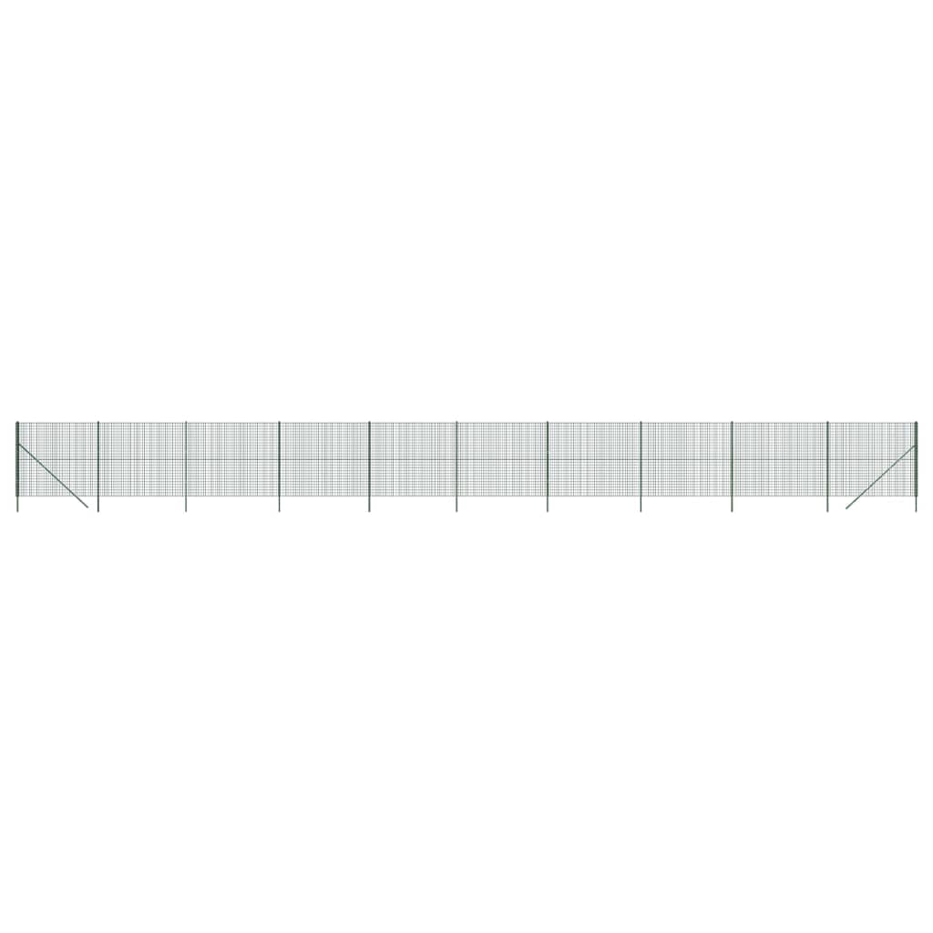 VidaXL Clôture grillagée 1,8x25 m acier galvanisé vert