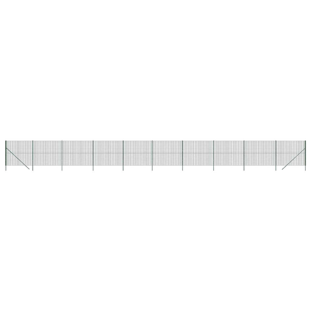 VidaXL Clôture grillagée 2,2x25 m acier galvanisé vert