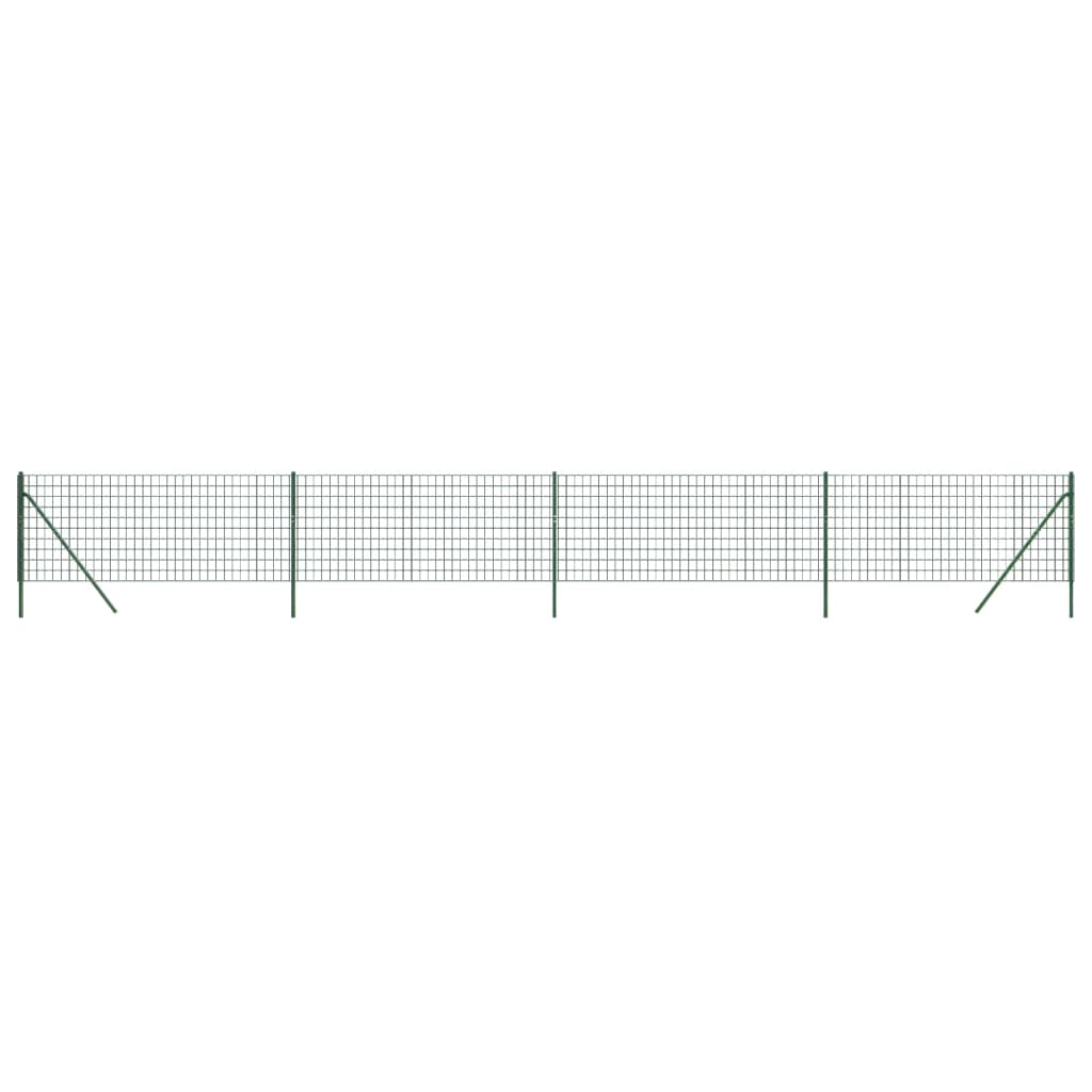 Vidaxxl clôture grillagée 1x10 m acier galvanisé vert