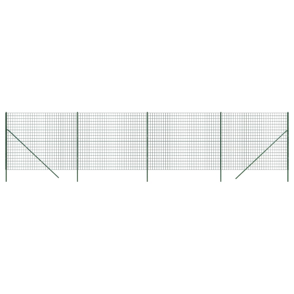 VidaXL Clôture grillagée 1,8x10 m acier galvanisé vert