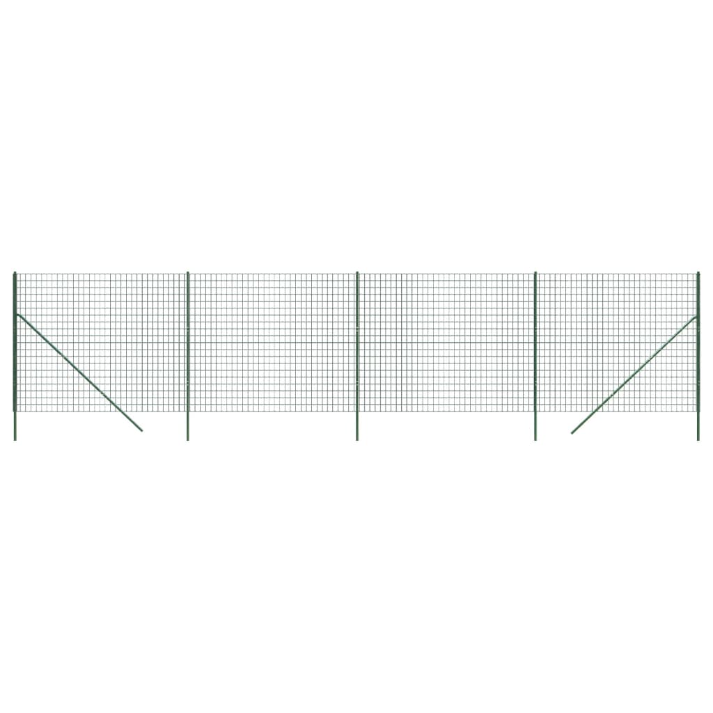 Vidaxxl clôture grillagée 2,2x10 m acier galvanisé vert