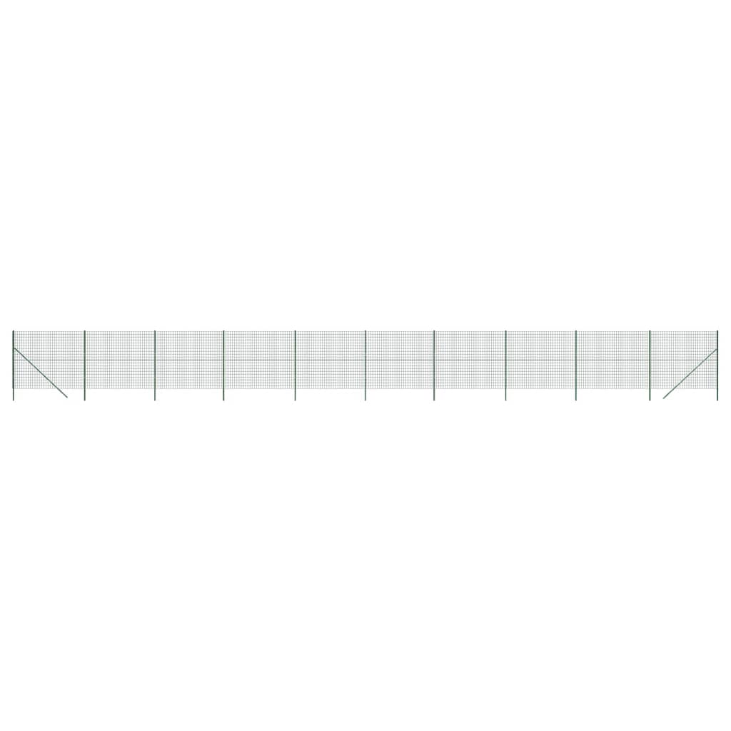 VidaXL Clôture grillagée 2x25 m acier galvanisé vert
