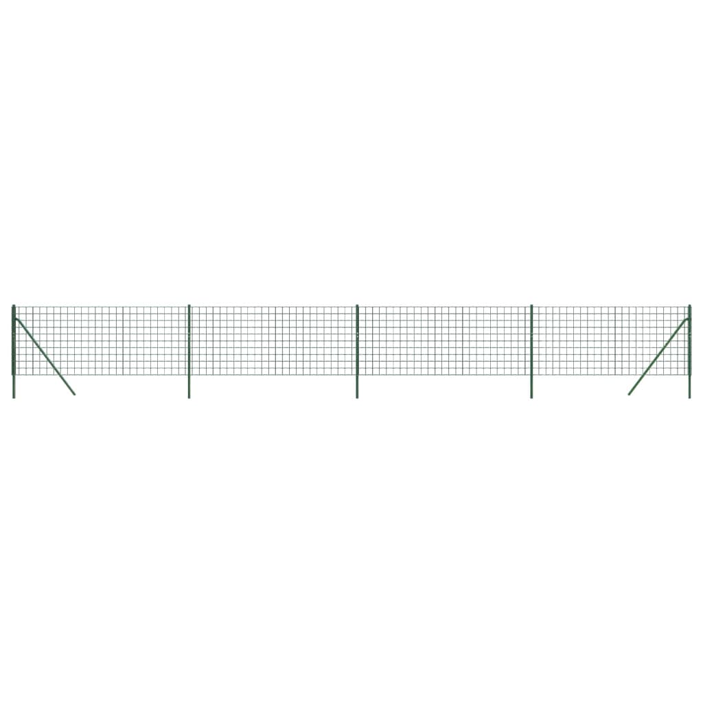 Vidaxxl clôture grillagée 1,1x10 m acier galvanisé vert