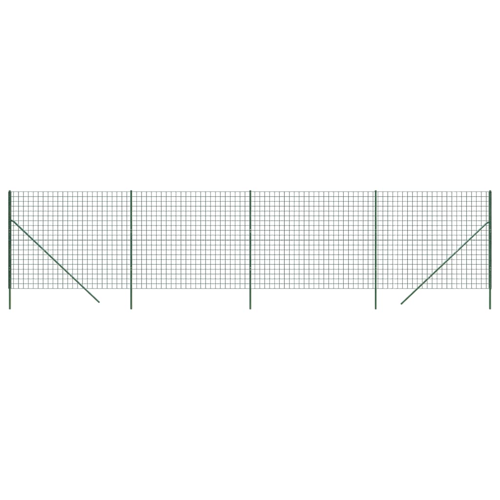 Clôture grillagée Vidaxxl 1,4x10 m acier galvanisé vert