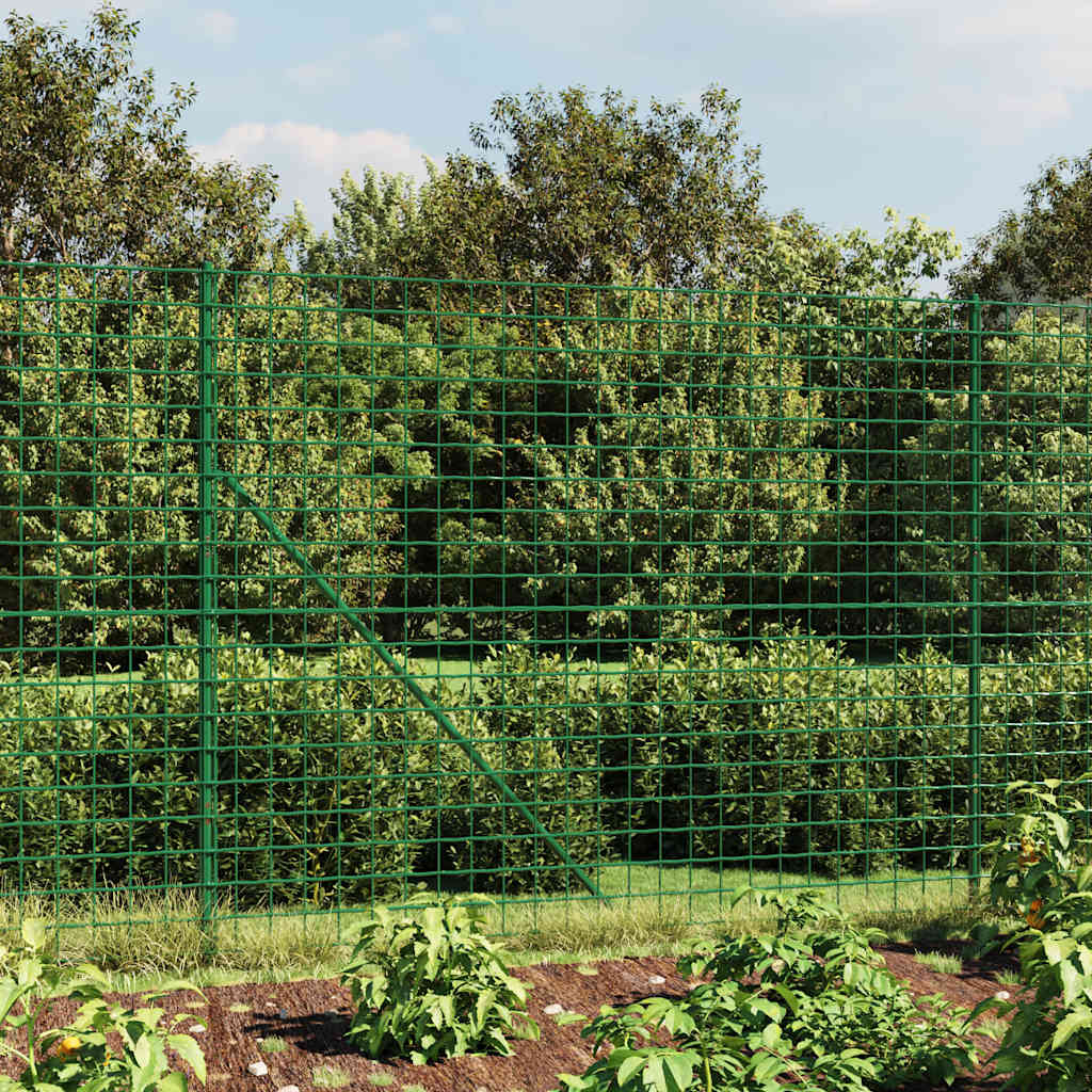 Clôture grillagée Vidaxxl 1,8x10 m acier galvanisé vert