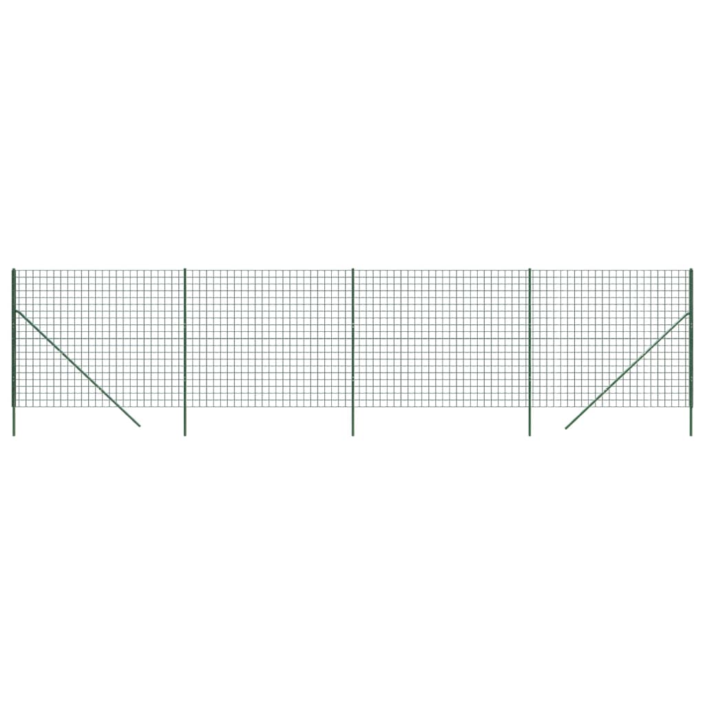 Vidaxxl clôture grillagée 2,2x10 m acier galvanisé vert