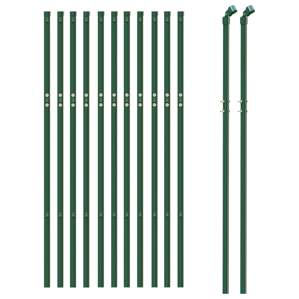 Clôture grillagée Vidaxxl 0,8x25 m acier galvanisé vert