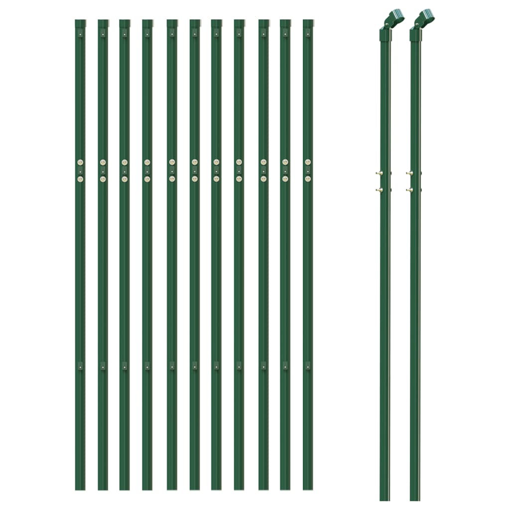 Vidaxxl clôture grillagée 1x25 m acier galvanisé vert