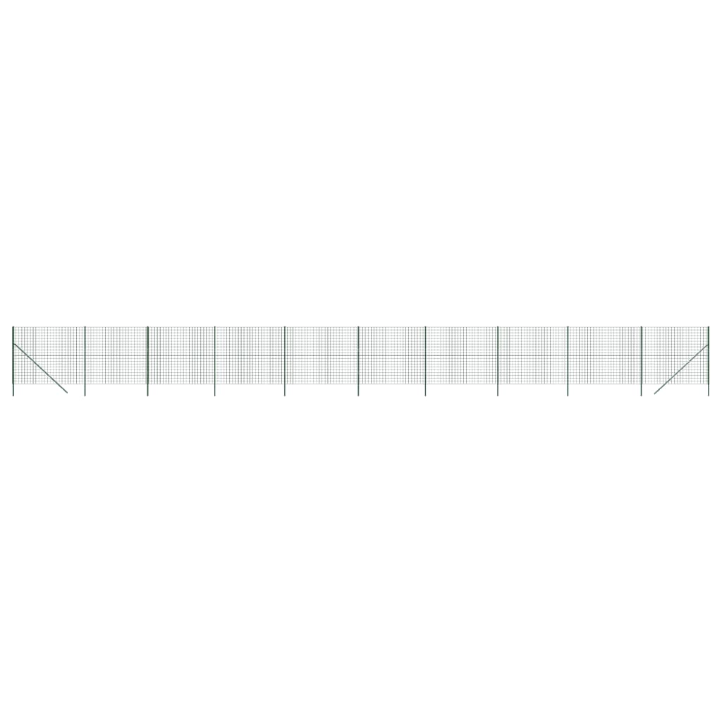VidaXL Clôture grillagée 1,4x25 m acier galvanisé vert