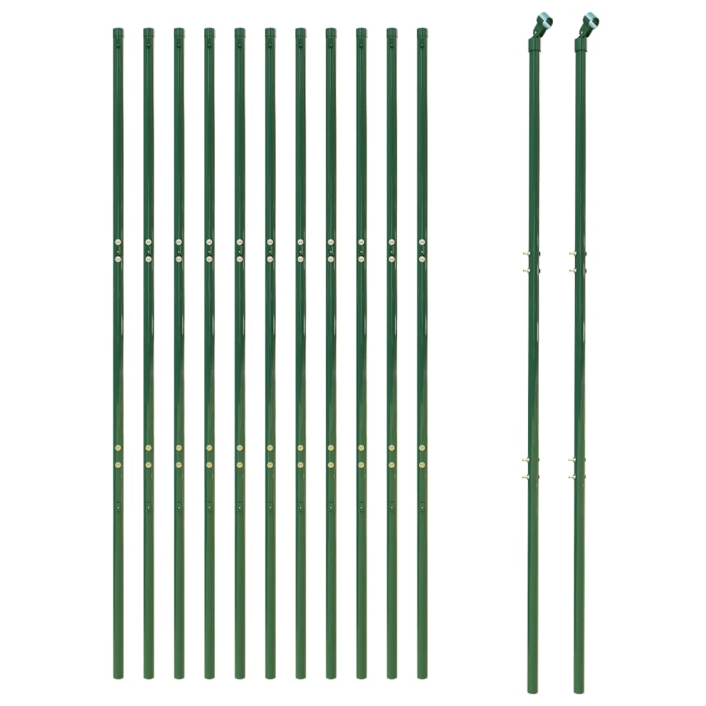 VidaXL Clôture grillagée 1,4x25 m acier galvanisé vert