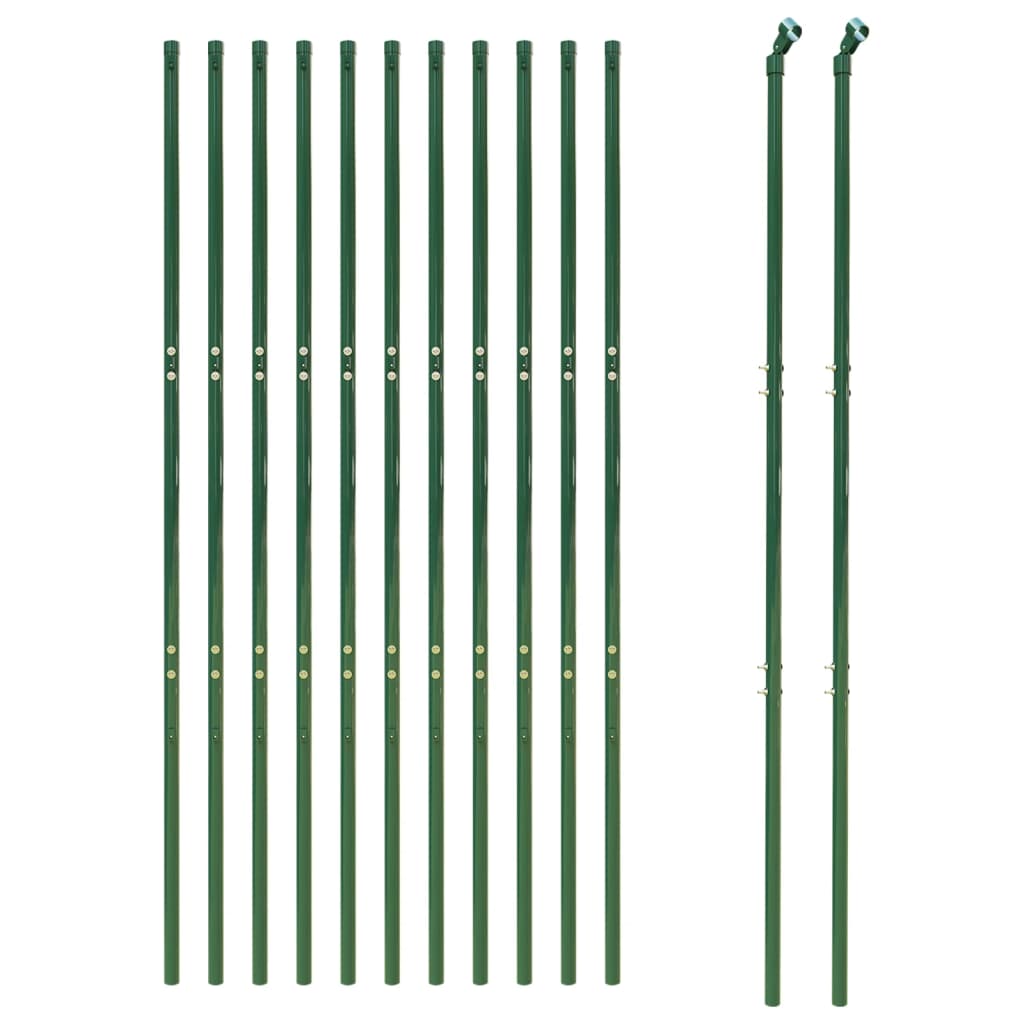 VidaXL Clôture grillagée 1,6x25 m acier galvanisé vert