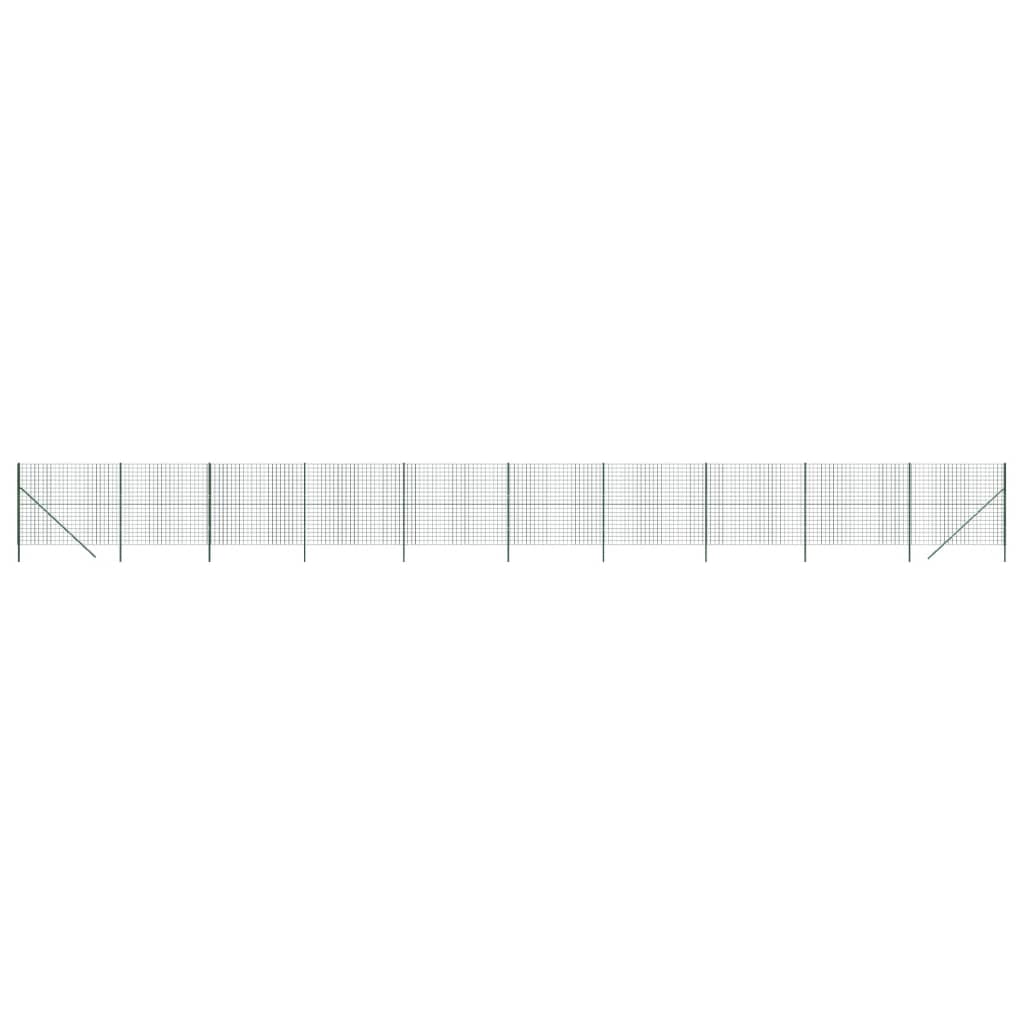 VidaXL Clôture grillagée 2,2x25 m acier galvanisé vert