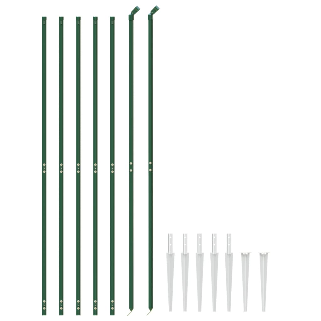 Clôture grillagée Vidaxxl avec ancrages au sol 1,6x10 m vert