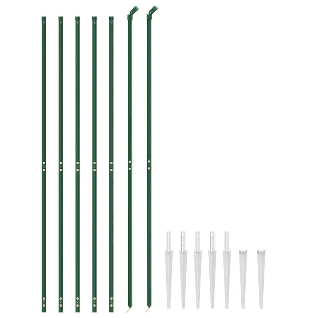 Clôture grillagée Vidaxxl avec ancrages au sol 2,2x10 m vert