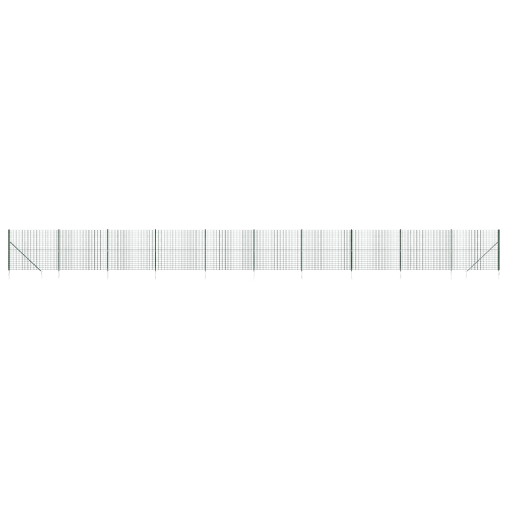 VidaXL Clôture grillagée avec ancrages au sol 1,6x25 m vert