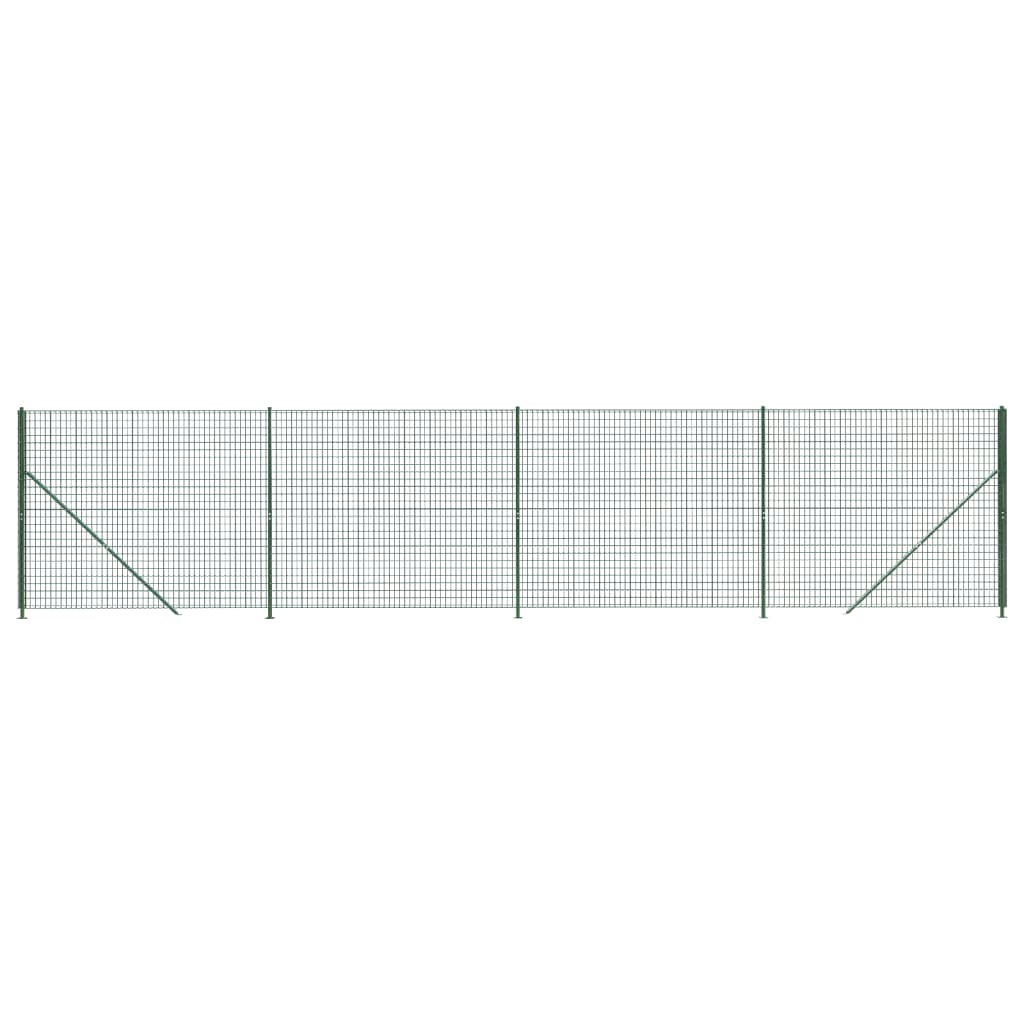 Clôture grillagée Vidaxxl avec bride 1,6x10 m vert