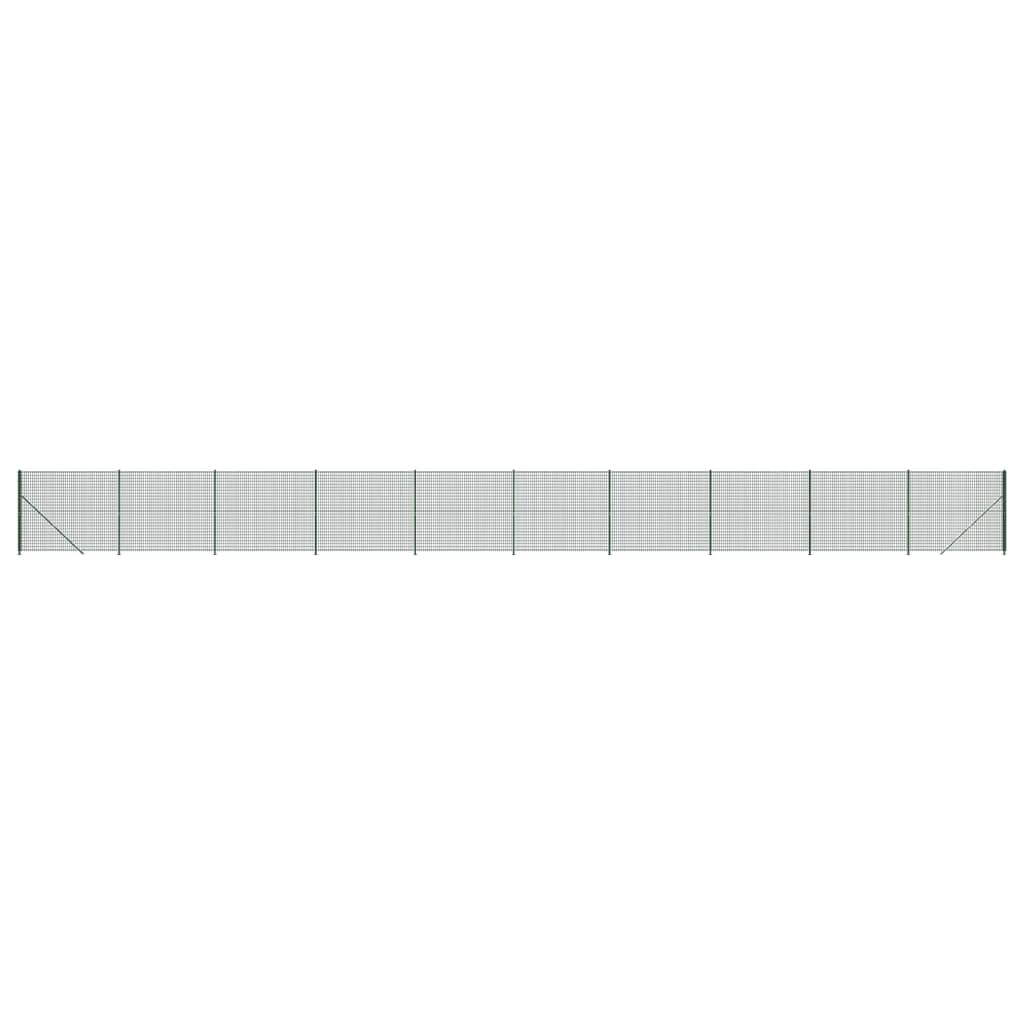 VidaXL Clôture grillagée avec bride 1,4x25 m vert