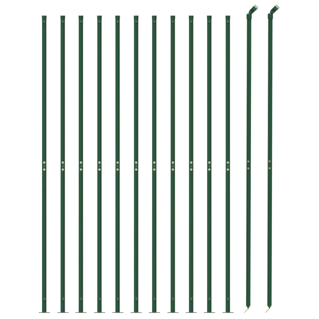 VidaXL Clôture grillagée avec bride 1,4x25 m vert