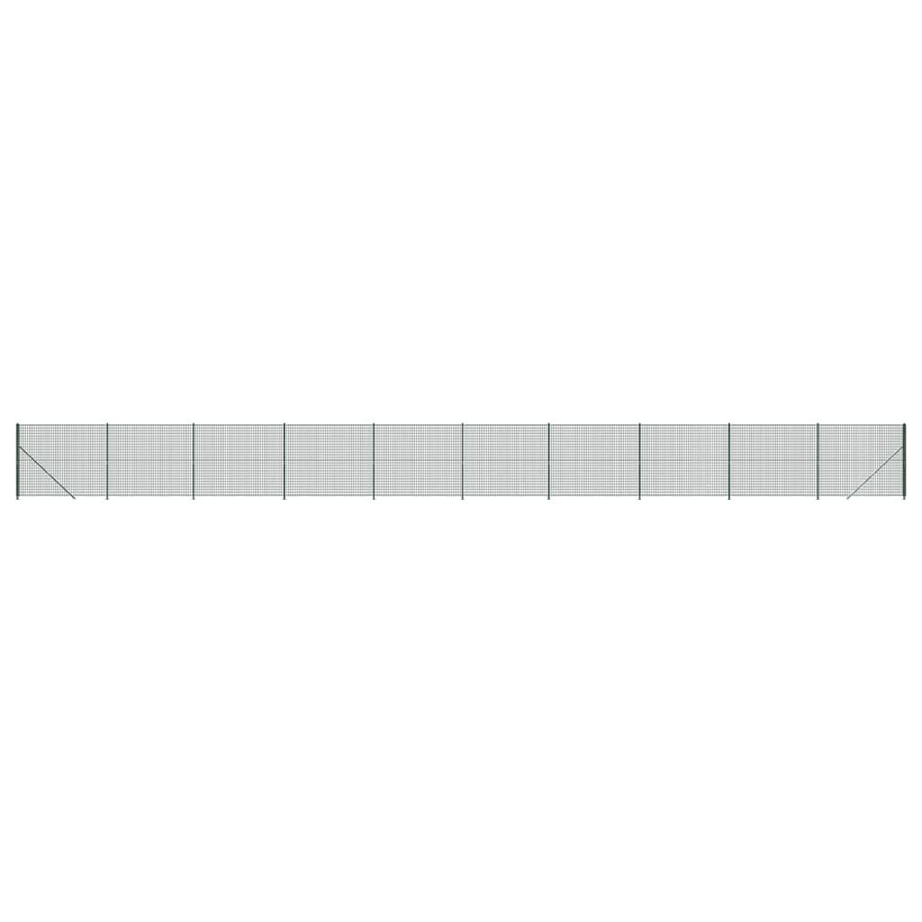 VidaXL Clôture grillagée avec bride 1,6x25 m vert