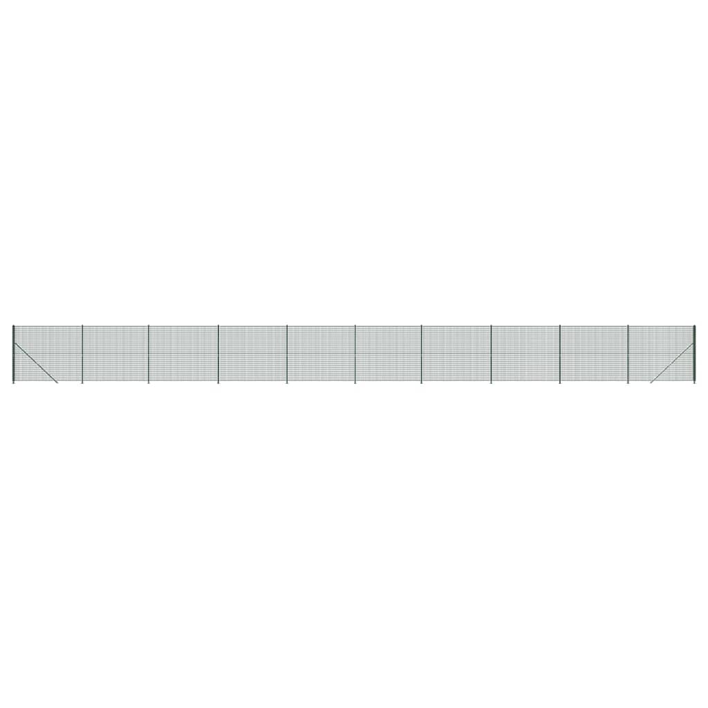 VidaXL Clôture grillagée avec bride 2,2x25 m vert