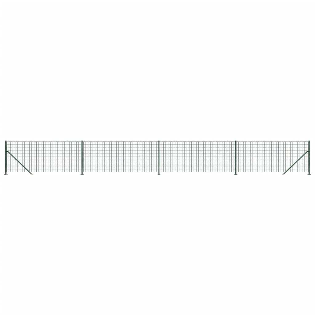 Clôture grillagée Vidaxl avec bride 1x10 m vert