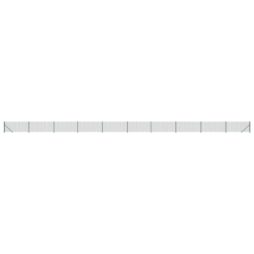 Clôture grillagée Vidaxxl avec bride 0,8x25 m vert