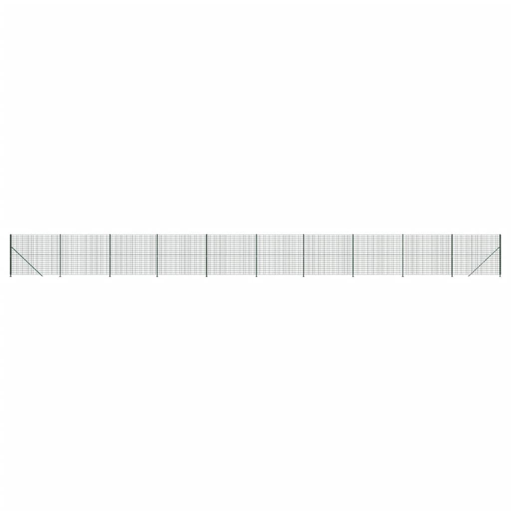 VidaXL Clôture grillagée avec bride 1,8x25 m vert