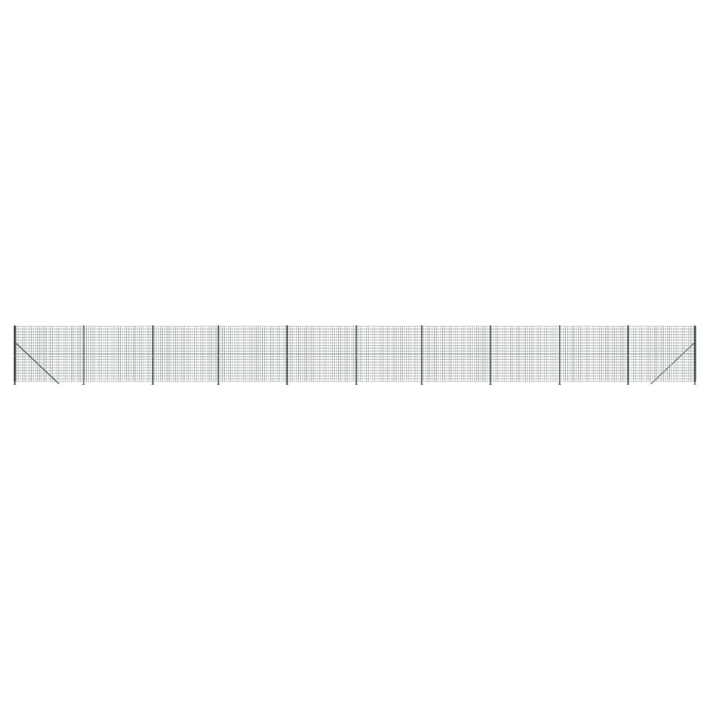 VidaXL Clôture grillagée avec bride 2,2x25 m vert
