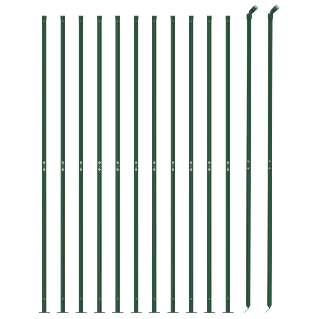 VidaXL Clôture grillagée avec bride 2,2x25 m vert