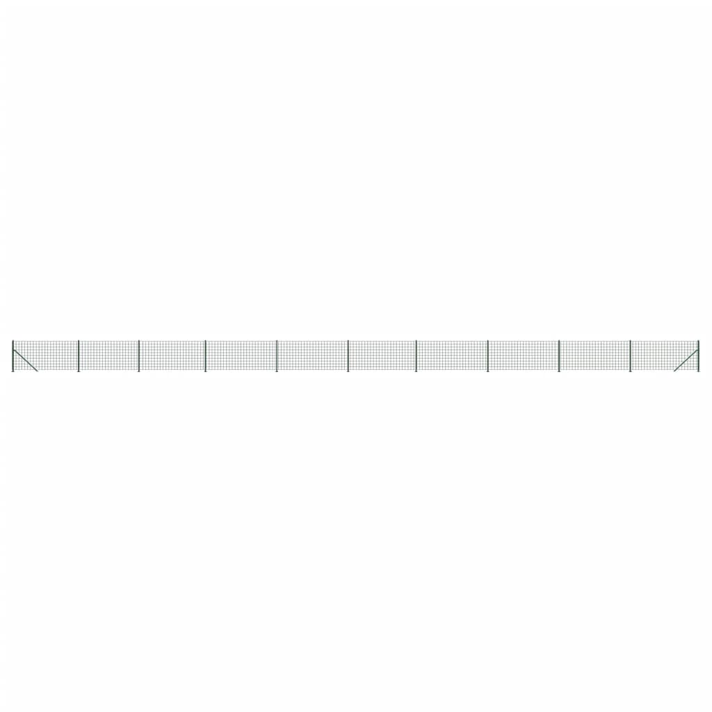 Clôture grillagée Vidaxxl avec bride 1,1x25 m vert