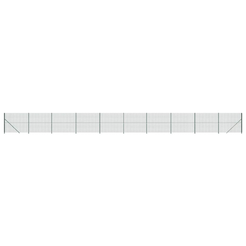VidaXL Clôture grillagée avec bride 1,4x25 m vert